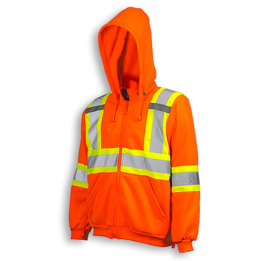 Hi Vis Safety Hoodie with Detachable Hood